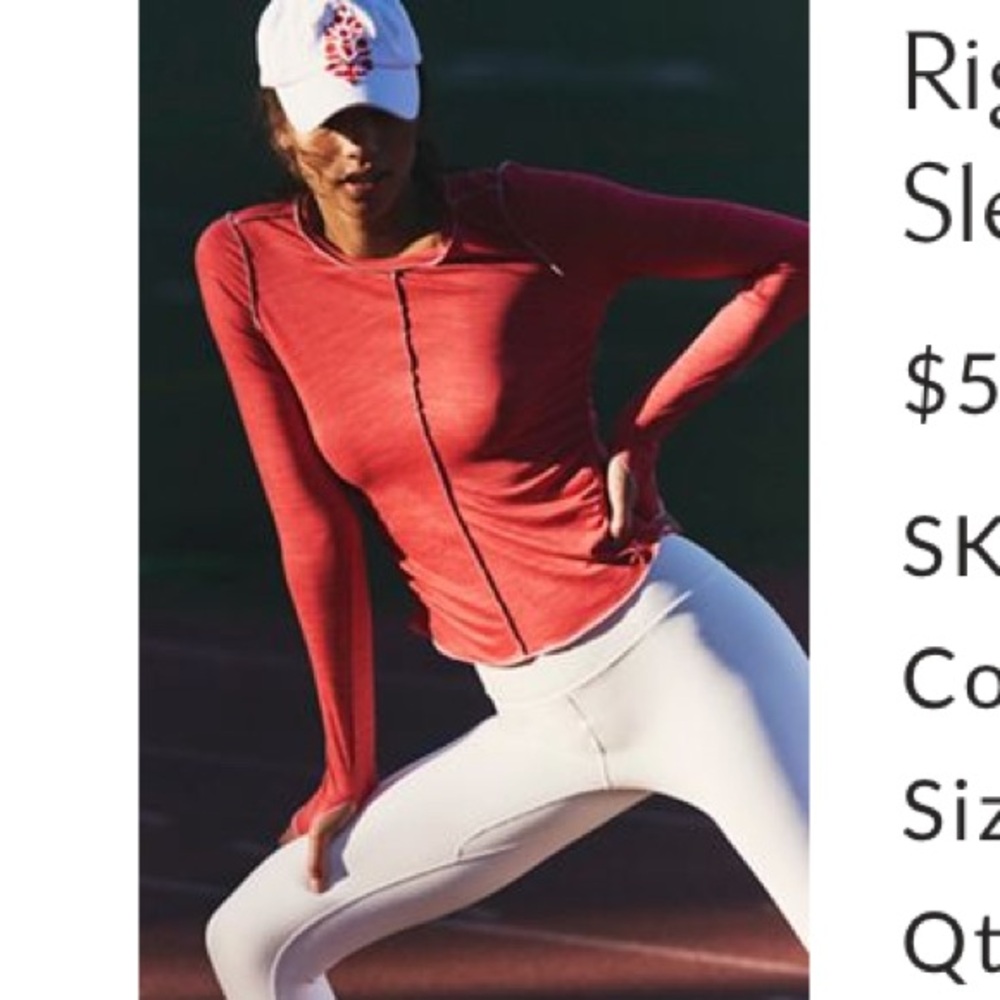 FP Movement by Free People Red Long Sleeve Top